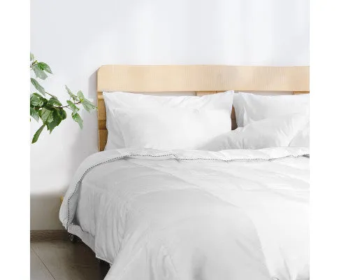 Royal Comfort 250GSM Bamboo Blend Quilt With 1100GSM King Size Hotel Pillow Bedding Set