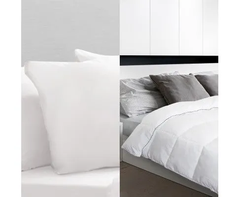 Royal Comfort 250GSM Bamboo Blend Quilt With 1100GSM King Size Hotel Pillow Bedding Set