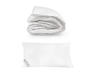 Royal Comfort 250GSM Bamboo Blend Quilt With 1100GSM King Size Hotel Pillow Bedding Set