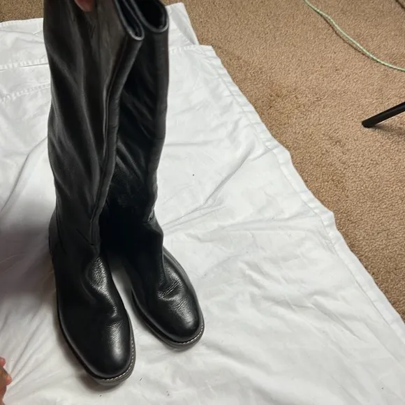 Sale !Franco sarto women high knee  Meyer boots shoes size 6 black leather nwob