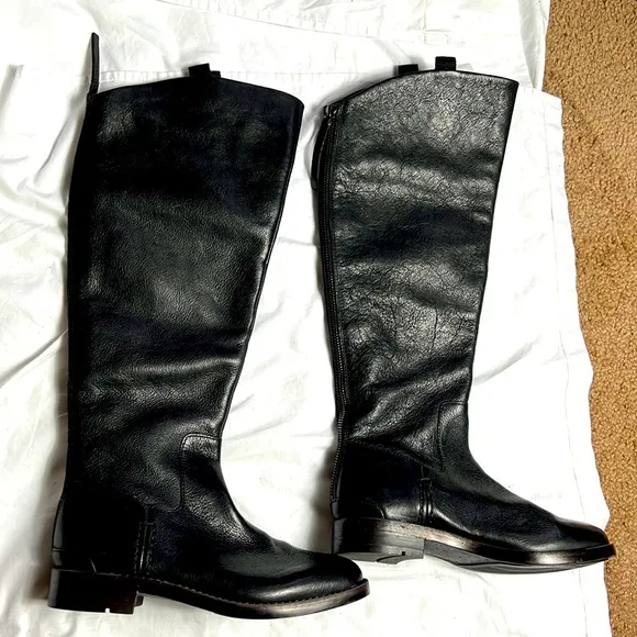 Sale !Franco sarto women high knee  Meyer boots shoes size 6 black leather nwob