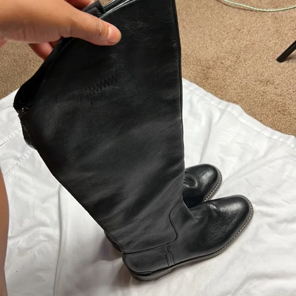 Sale !Franco sarto women high knee  Meyer boots shoes size 6 black leather nwob