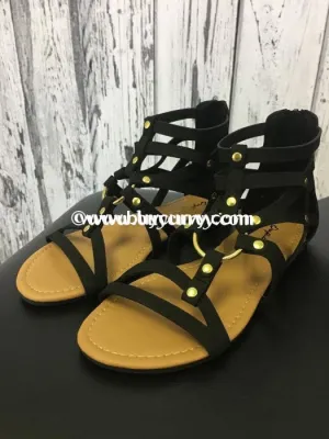 SALE!! SHOES {Qupid} Black With Gold Center Accent