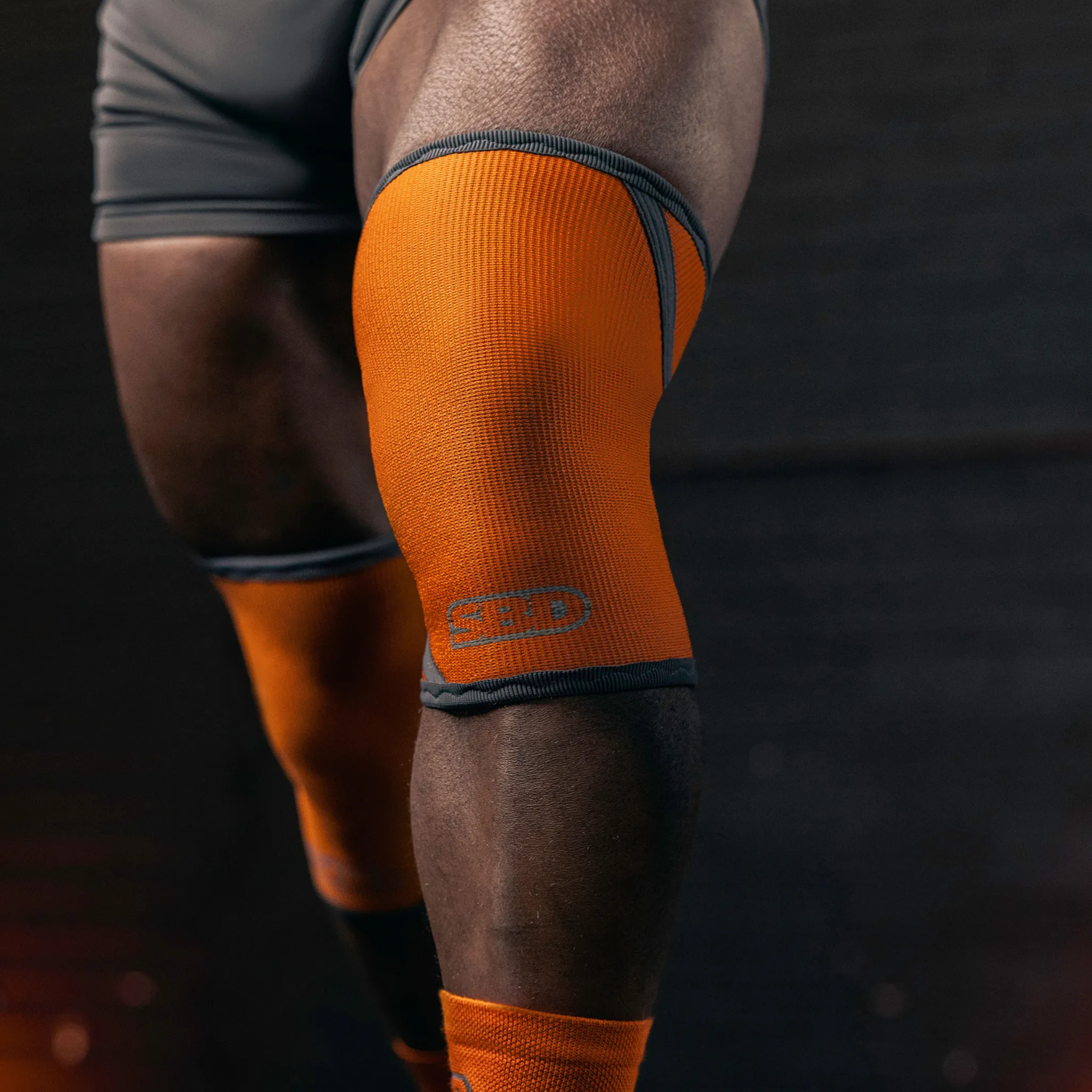 SBD Forge Range 7mm Powerlifting Knee Sleeves - Orange