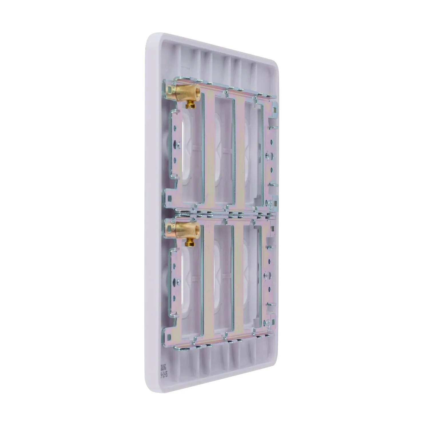 Schneider Electric GGBL06G Lisse White Moulded 6G Grid Front Plate