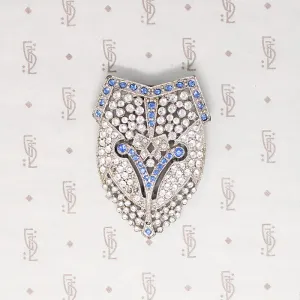 Shield Shaped Sparkling Deco Dress Clip