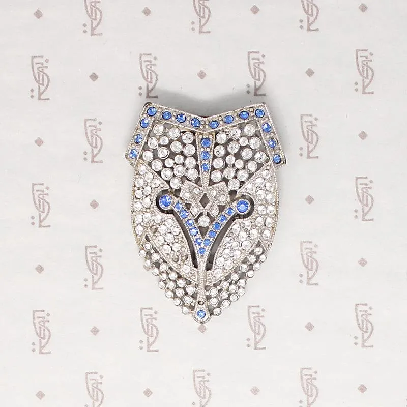 Shield Shaped Sparkling Deco Dress Clip
