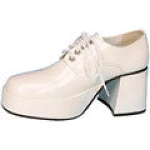 Shoe Platform Wht Pat Men Small Costume Accessories