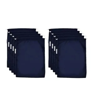 SHOESHINE Shoe Bag (Pack of 10) Water Resistant and Dust Proof Shoe Storage Bag - Navy Blue