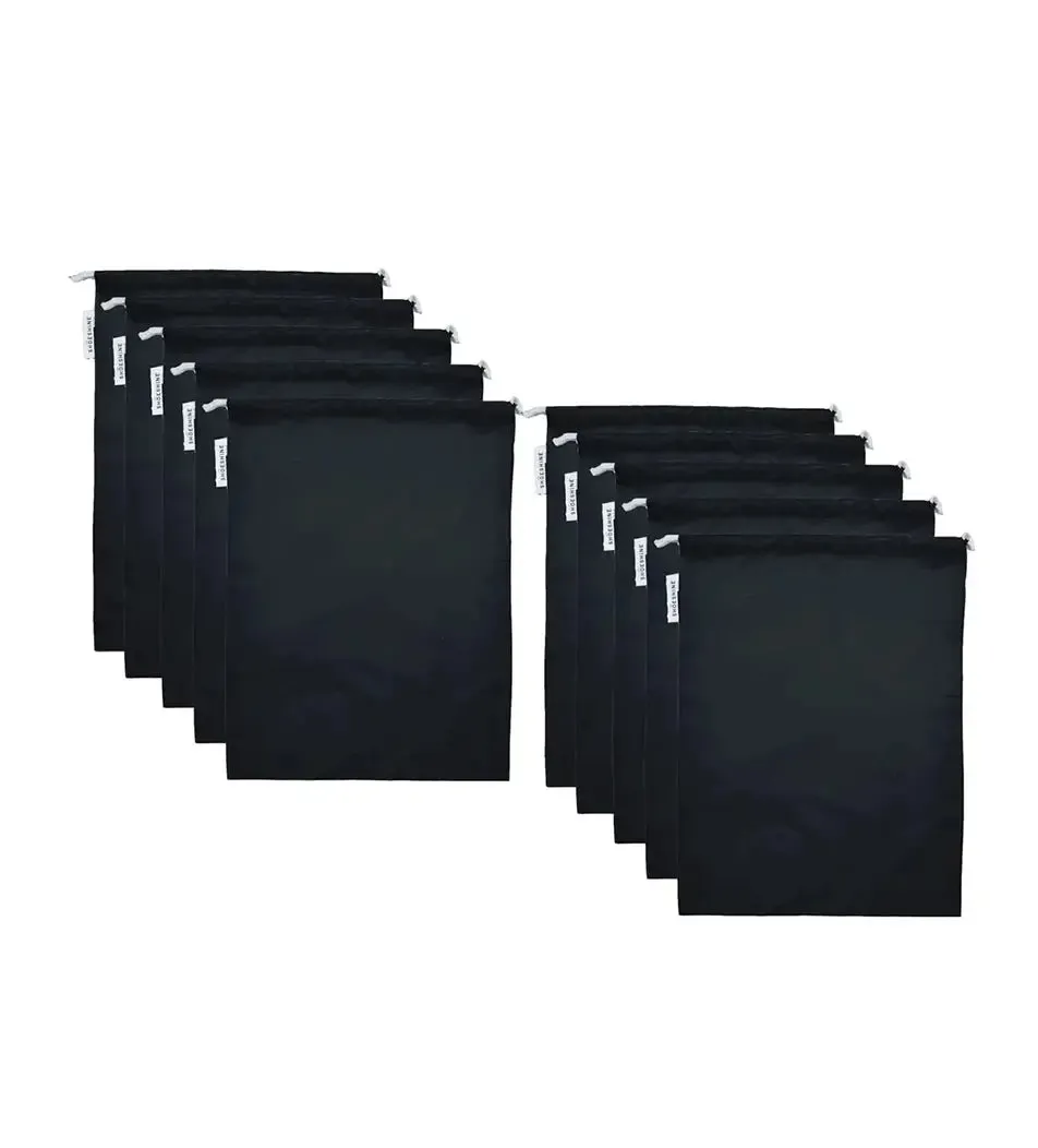 SHOESHINE Shoe Bag (Pack of 10) Water Resistant and Dust Proof Shoe Storage Bag - Navy Blue