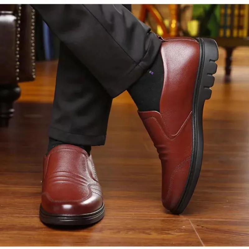 Silverton | Men's Black Leather Shoes - Soft, Anti-Slip, Breathable Business Casual Footwear - Luxury Lightweight Flats