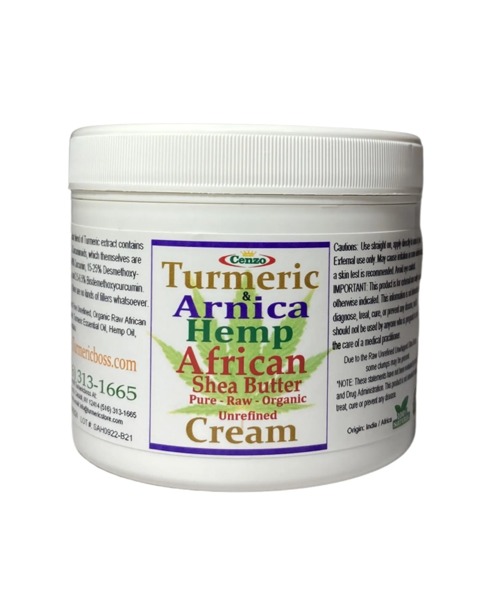 SMALL TURMERIC WITH ARNICA, HEMP & AFRICAN SHEA BUTTER
