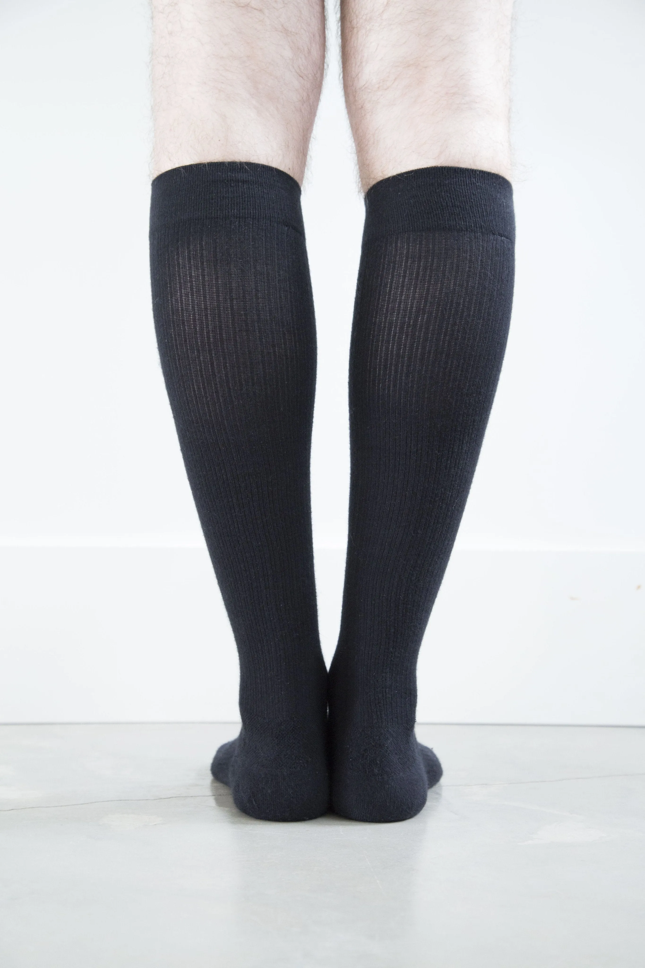 Solid Black Cotton Socks - Men's Medical