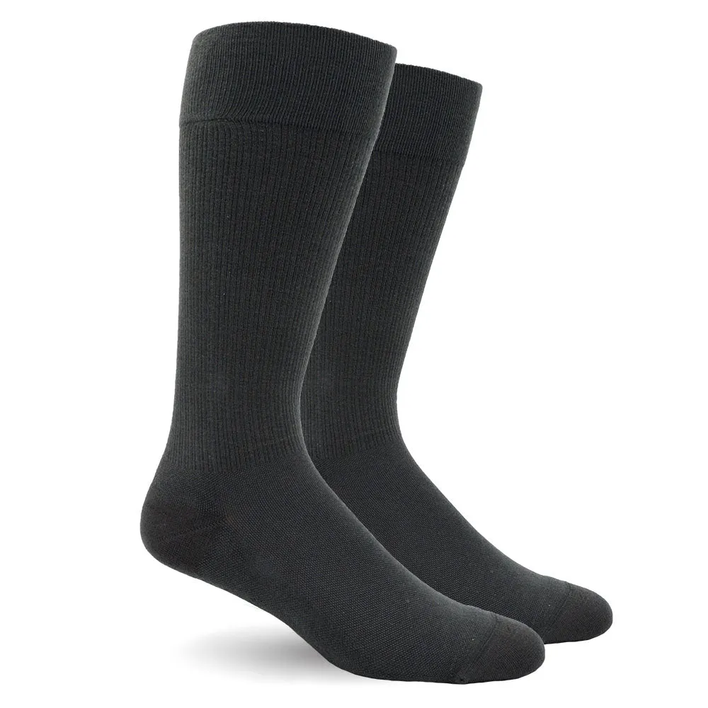 Solid Grey Cotton Socks - Women's Medical