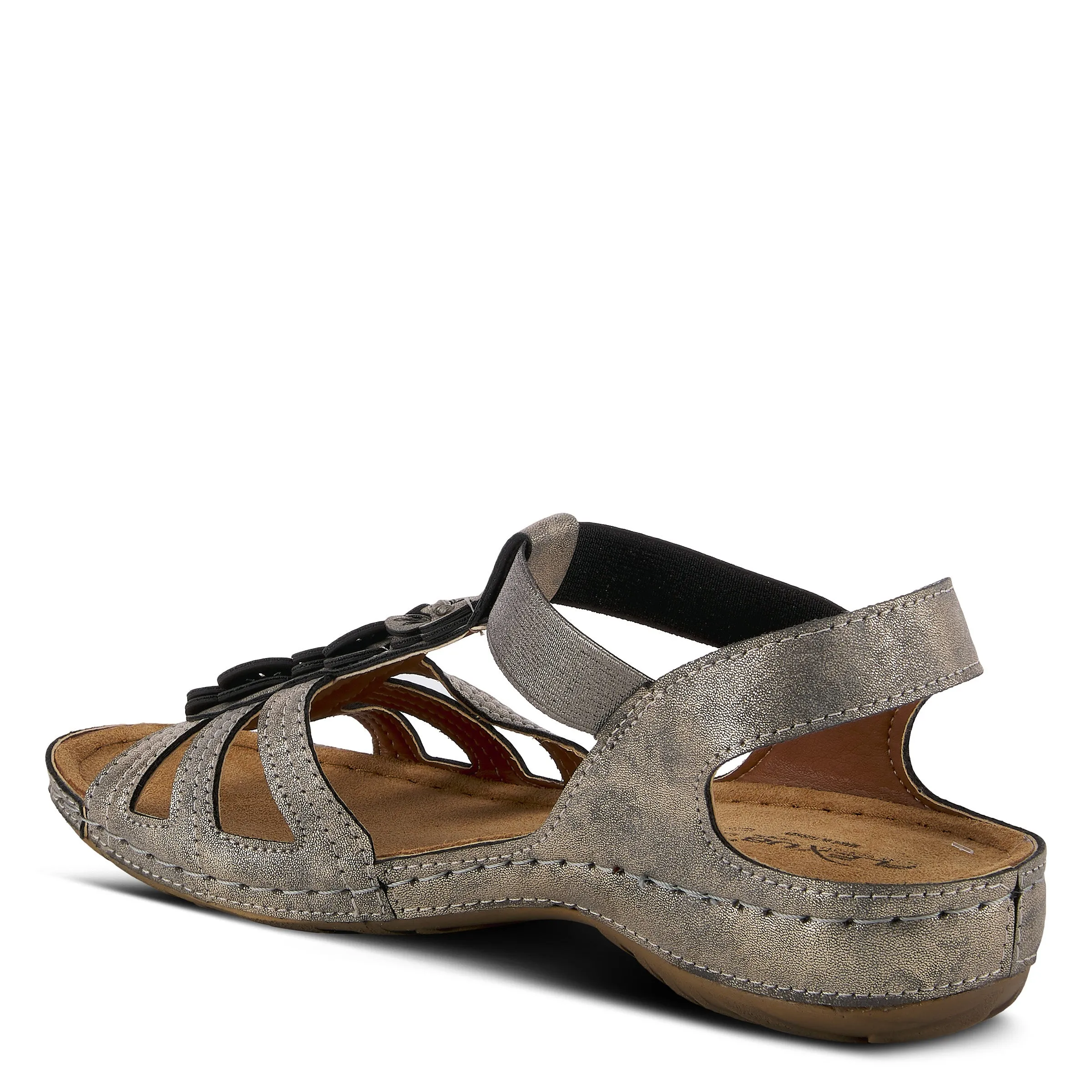 Spring Step Shoes  Flexus Adede Slingback Sandal Women’s Leather Floral 1.5"