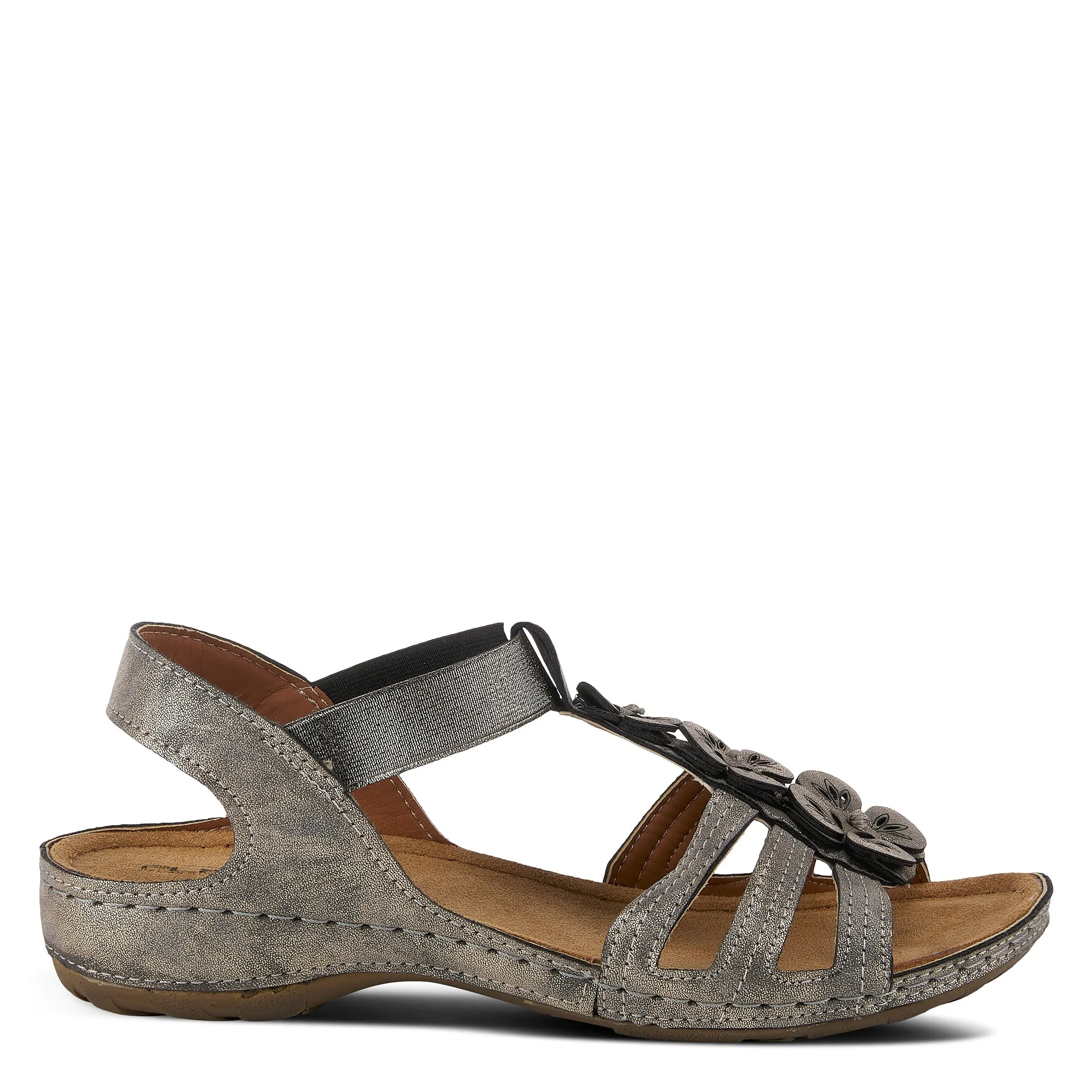 Spring Step Shoes  Flexus Adede Slingback Sandal Women’s Leather Floral 1.5"