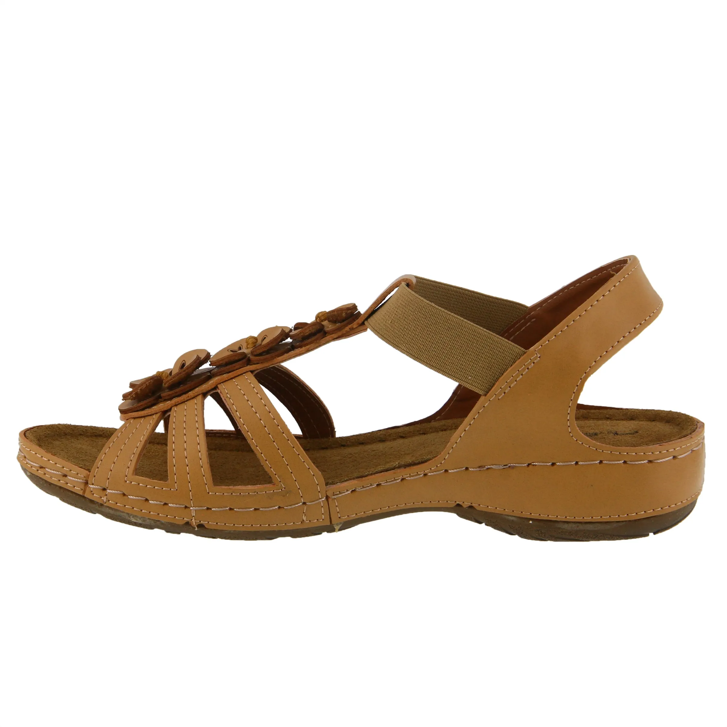 Spring Step Shoes  Flexus Adede Slingback Sandal Women’s Leather Floral 1.5"