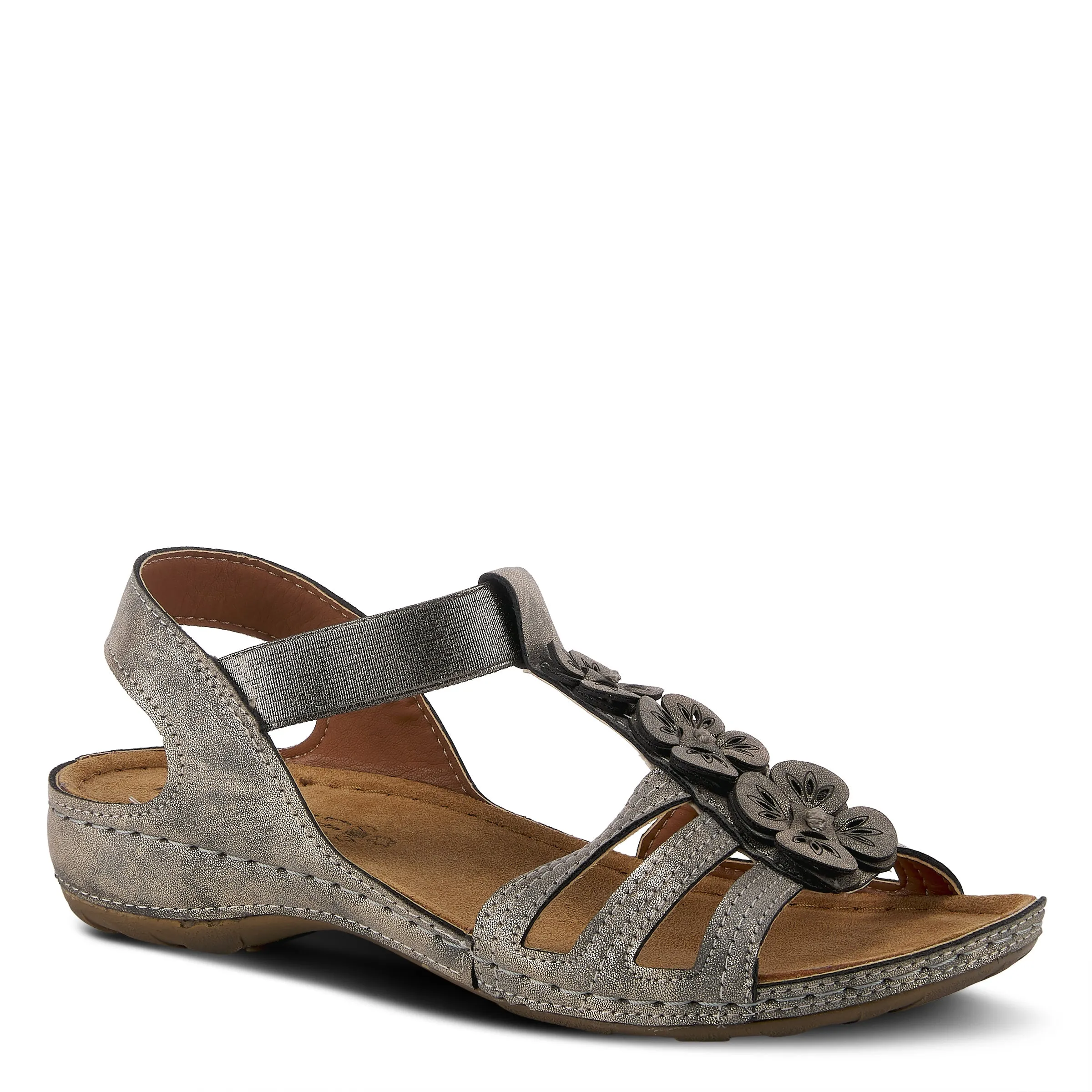 Spring Step Shoes  Flexus Adede Slingback Sandal Women’s Leather Floral 1.5"
