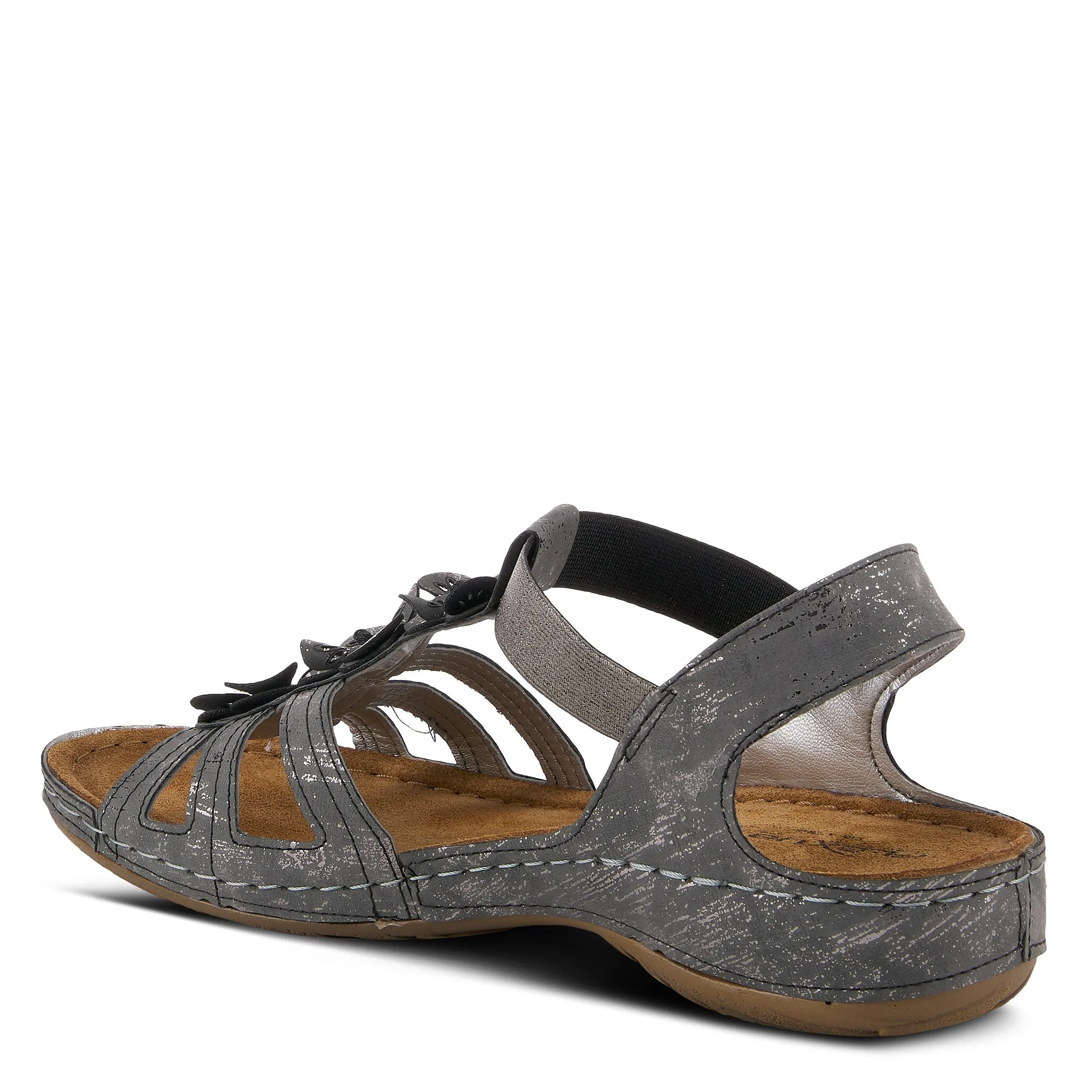 Spring Step Shoes  Flexus Adede Slingback Sandal Women’s Leather Floral 1.5"