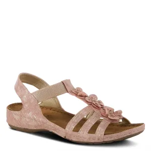 Spring Step Shoes  Flexus Adede Slingback Sandal Women’s Leather Floral 1.5"