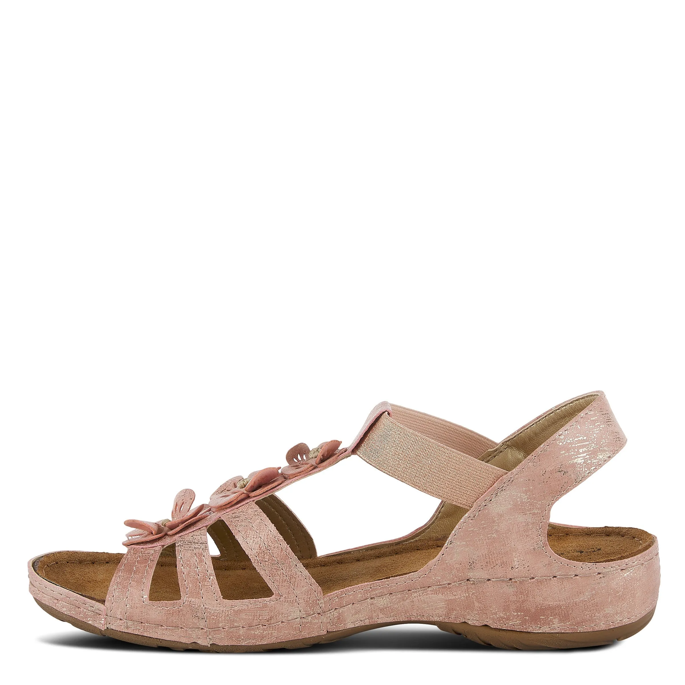 Spring Step Shoes  Flexus Adede Slingback Sandal Women’s Leather Floral 1.5"