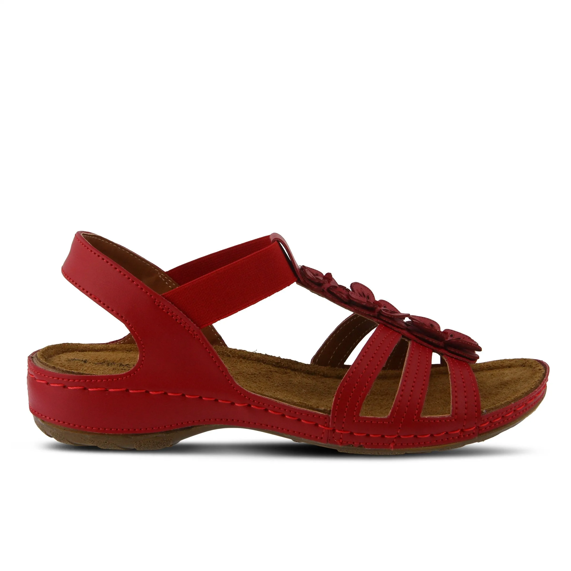 Spring Step Shoes  Flexus Adede Slingback Sandal Women’s Leather Floral 1.5"