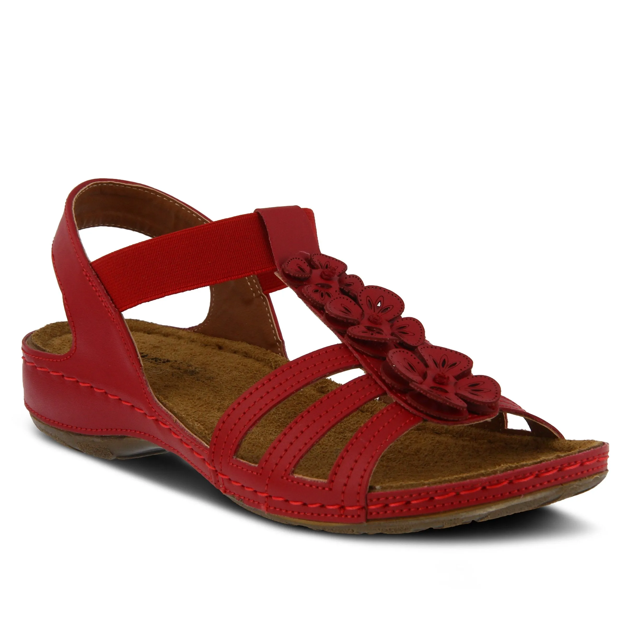 Spring Step Shoes  Flexus Adede Slingback Sandal Women’s Leather Floral 1.5"