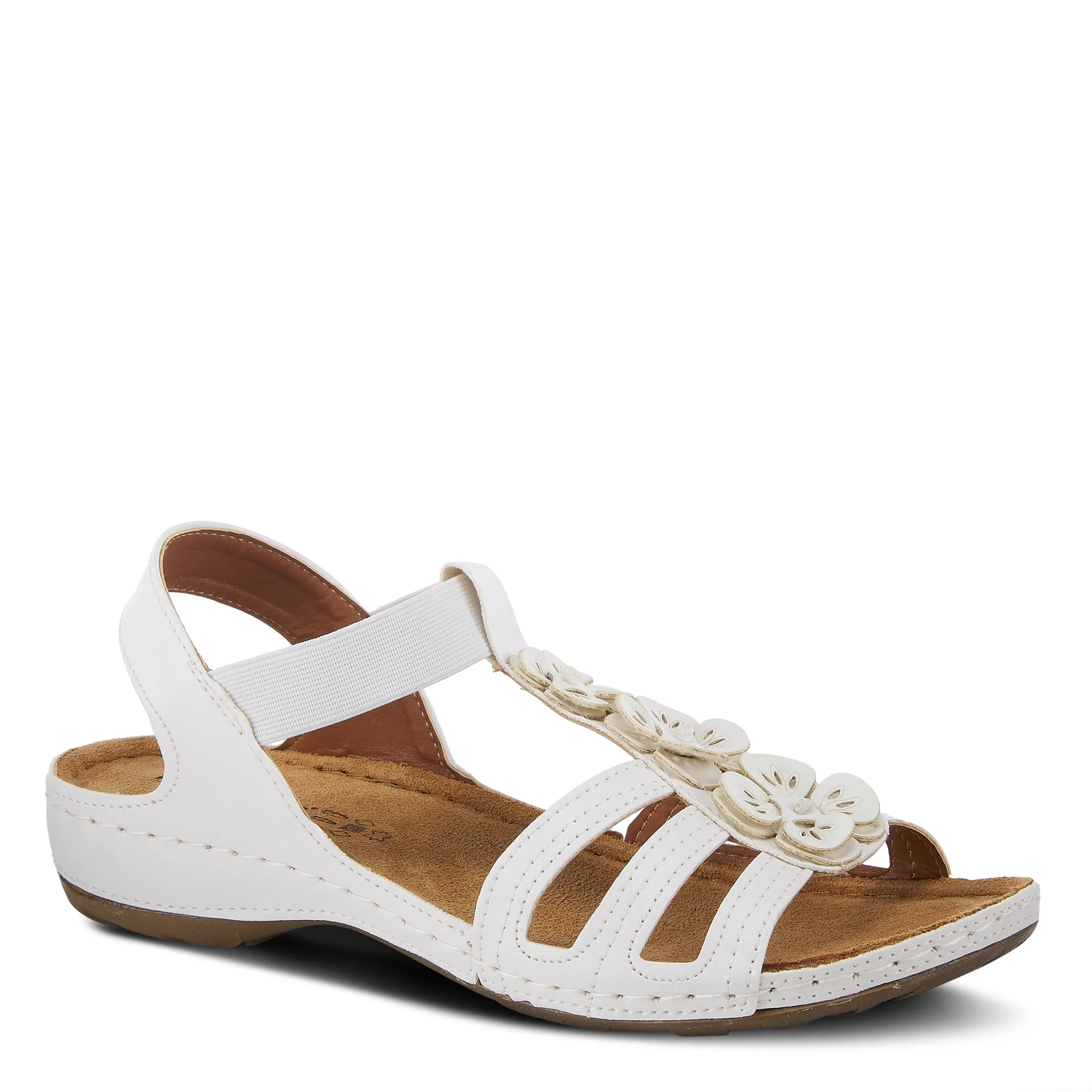 Spring Step Shoes  Flexus Adede Slingback Sandal Women’s Leather Floral 1.5"