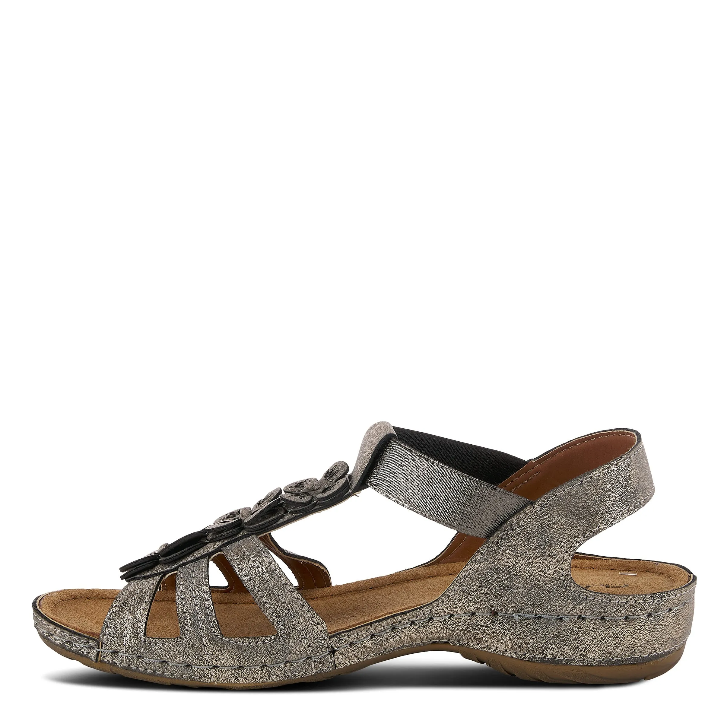 Spring Step Shoes  Flexus Adede Slingback Sandal Women’s Leather Floral 1.5"
