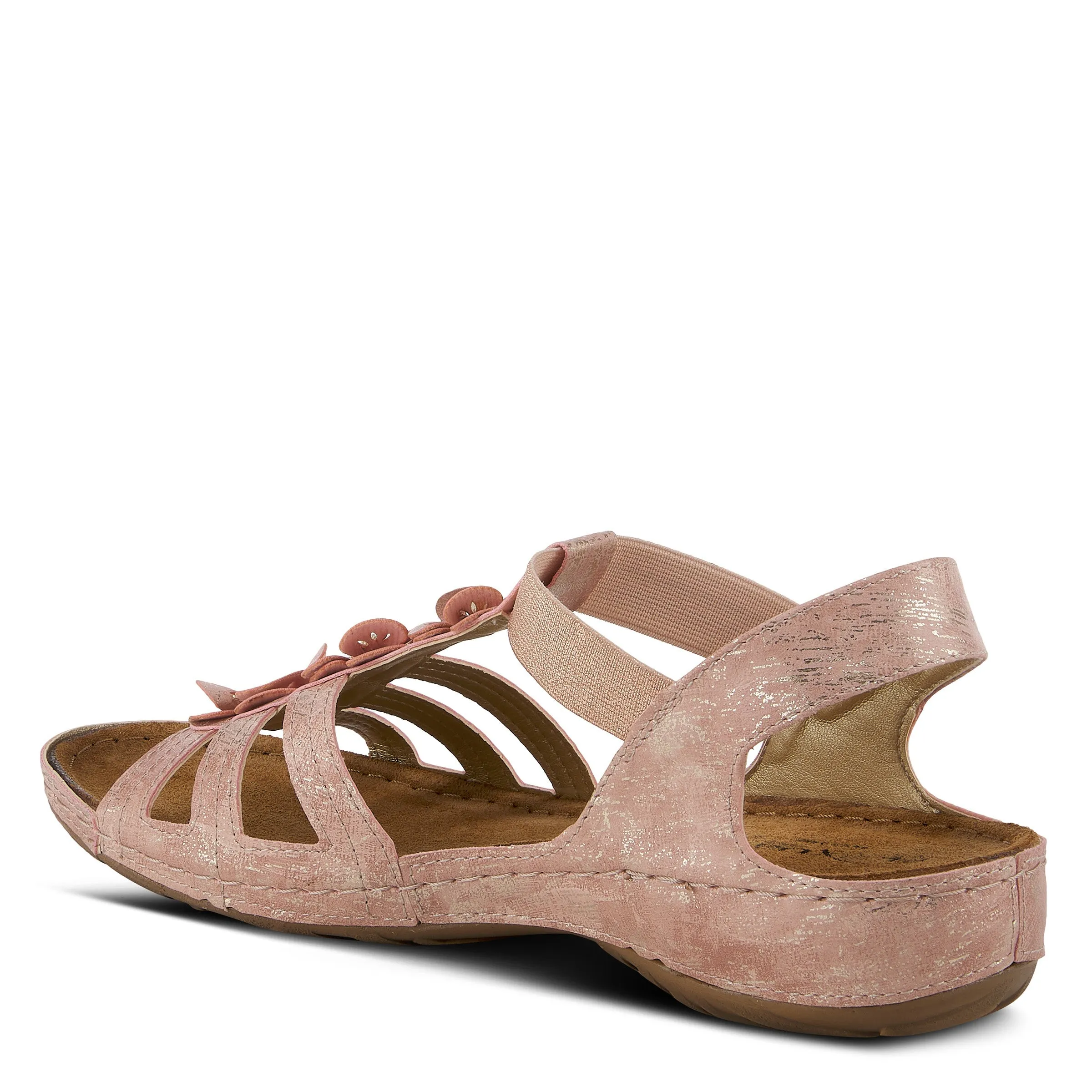 Spring Step Shoes  Flexus Adede Slingback Sandal Women’s Leather Floral 1.5"