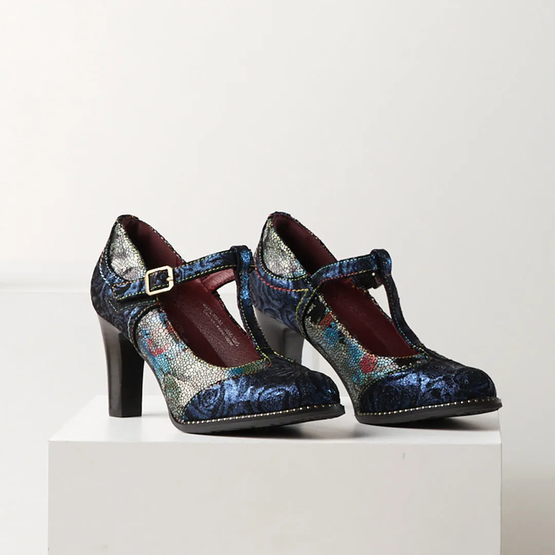 Spring Step Shoes L'Artiste Mazie Women's Floral Metallic Leather Shoes