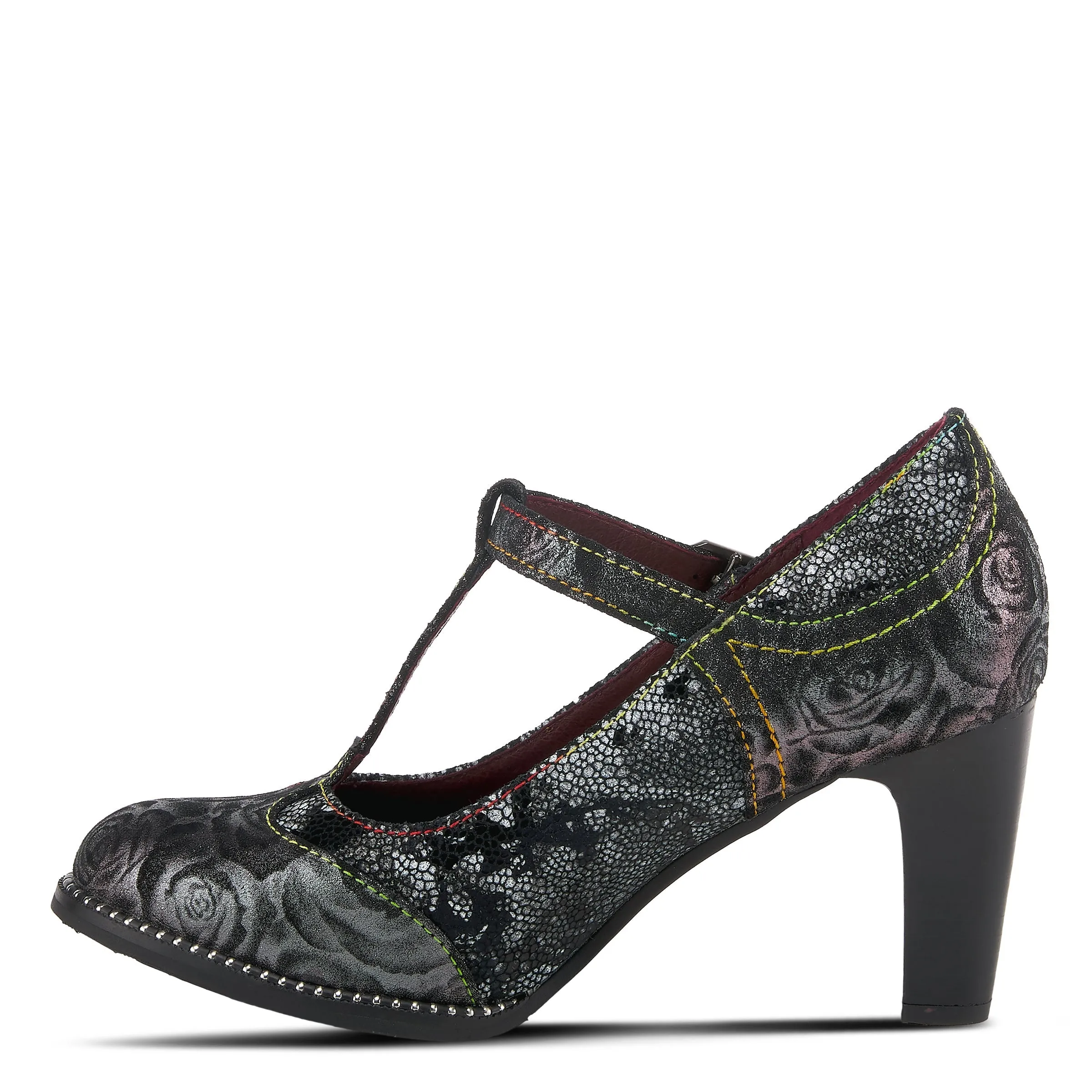Spring Step Shoes L'Artiste Mazie Women's Floral Metallic Leather Shoes