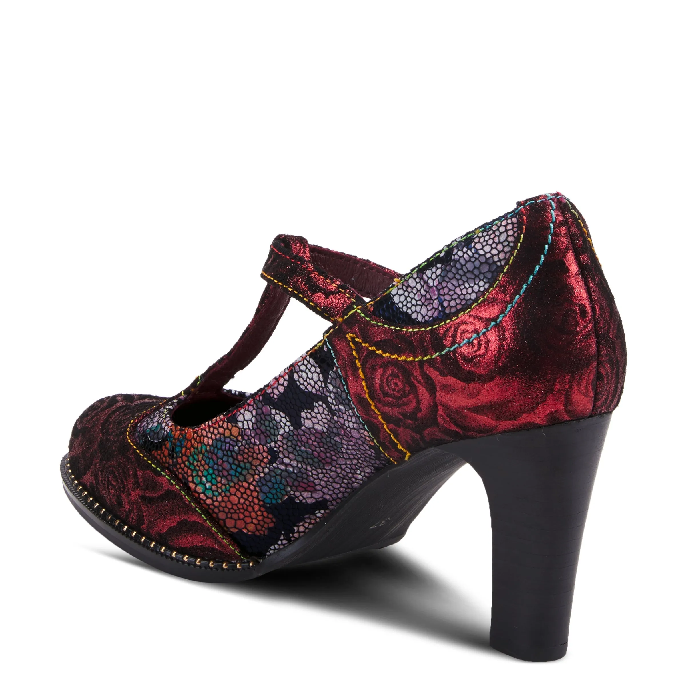Spring Step Shoes L'Artiste Mazie Women's Floral Metallic Leather Shoes