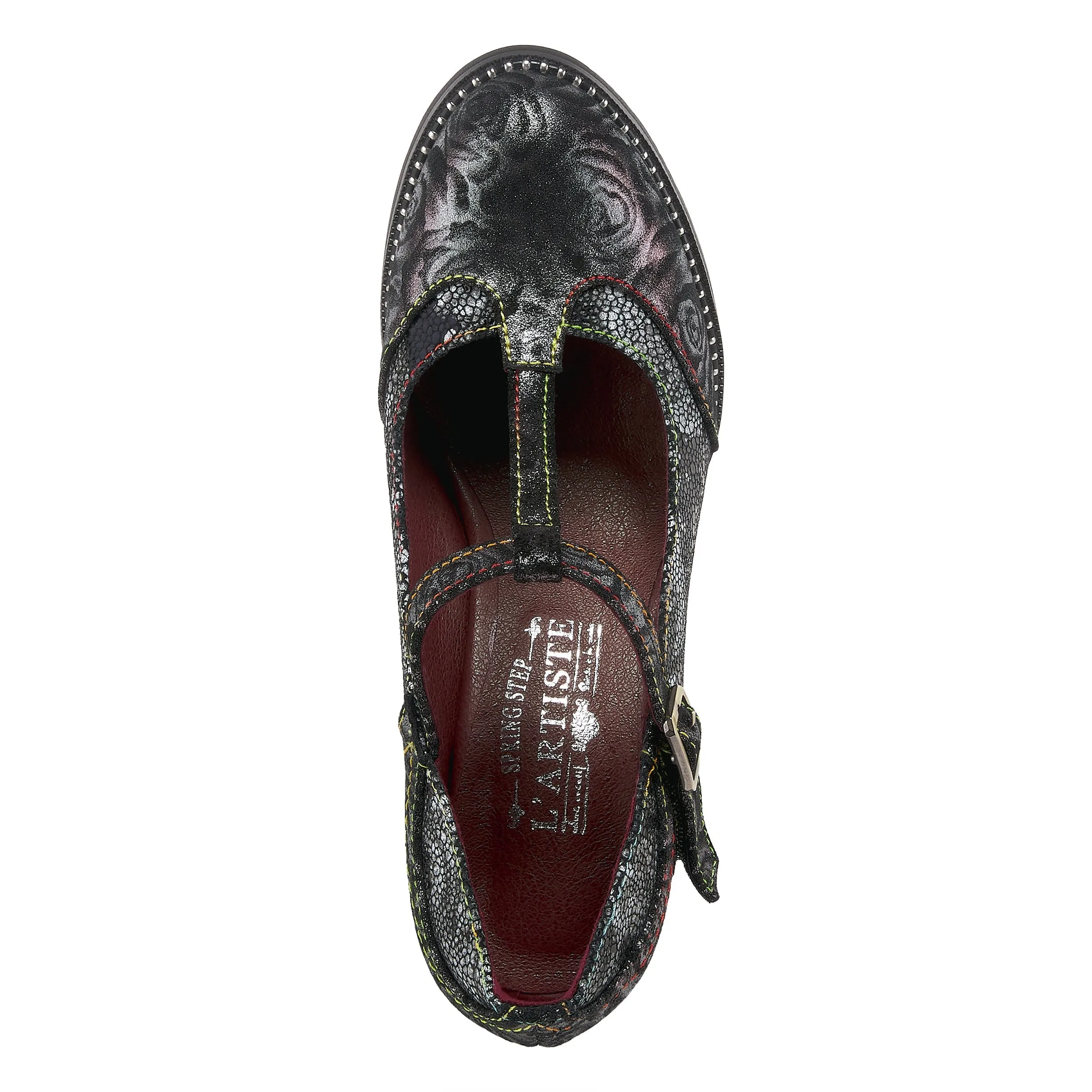 Spring Step Shoes L'Artiste Mazie Women's Floral Metallic Leather Shoes