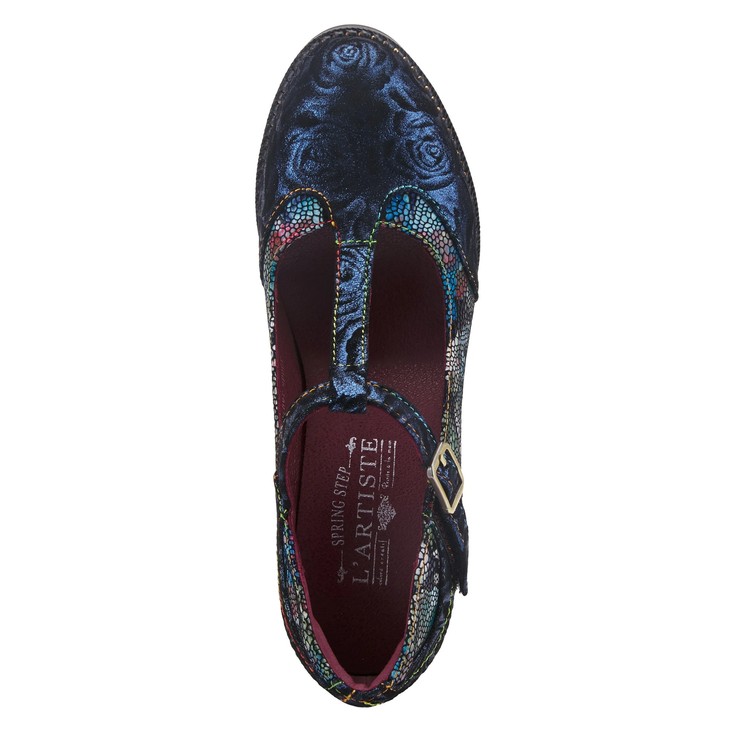 Spring Step Shoes L'Artiste Mazie Women's Floral Metallic Leather Shoes