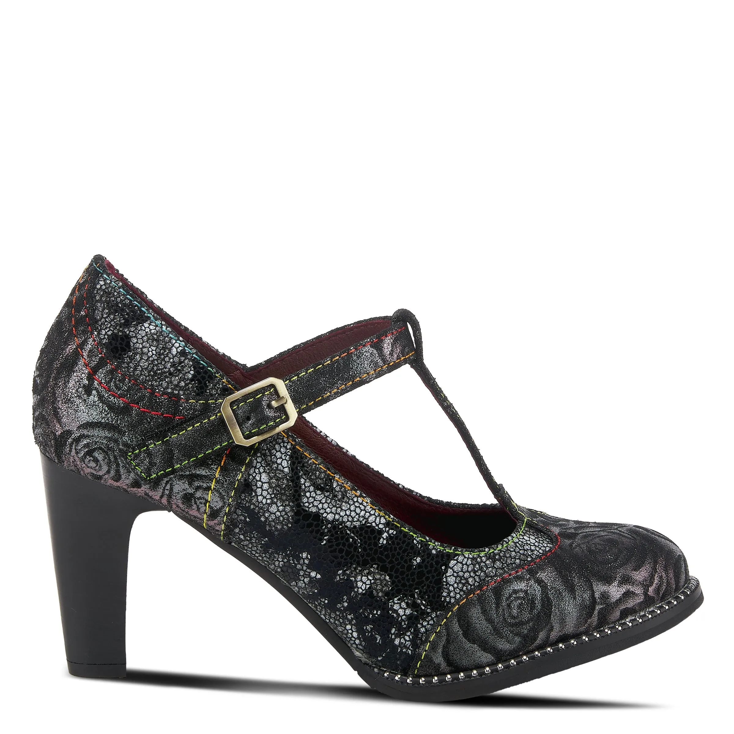 Spring Step Shoes L'Artiste Mazie Women's Floral Metallic Leather Shoes