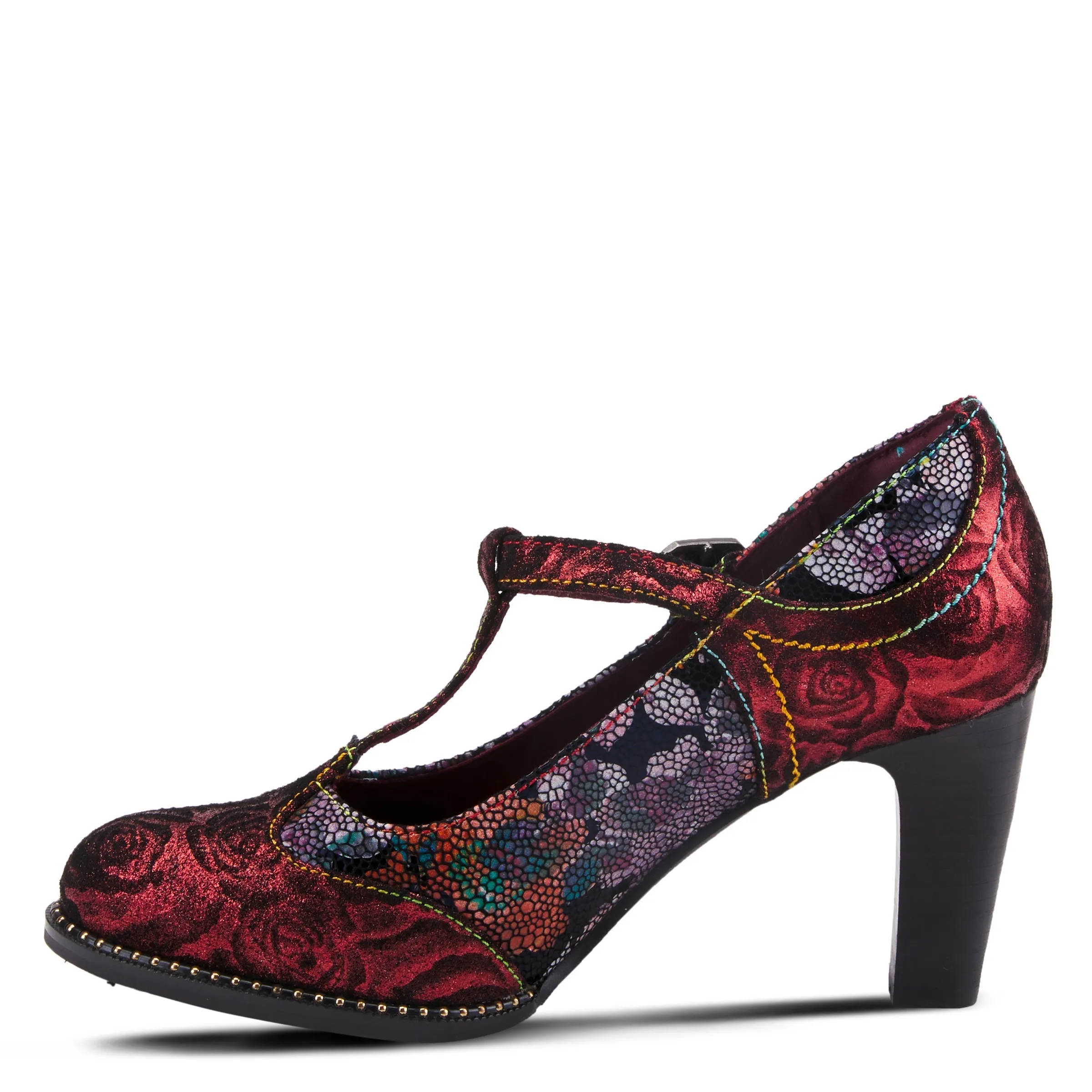 Spring Step Shoes L'Artiste Mazie Women's Floral Metallic Leather Shoes