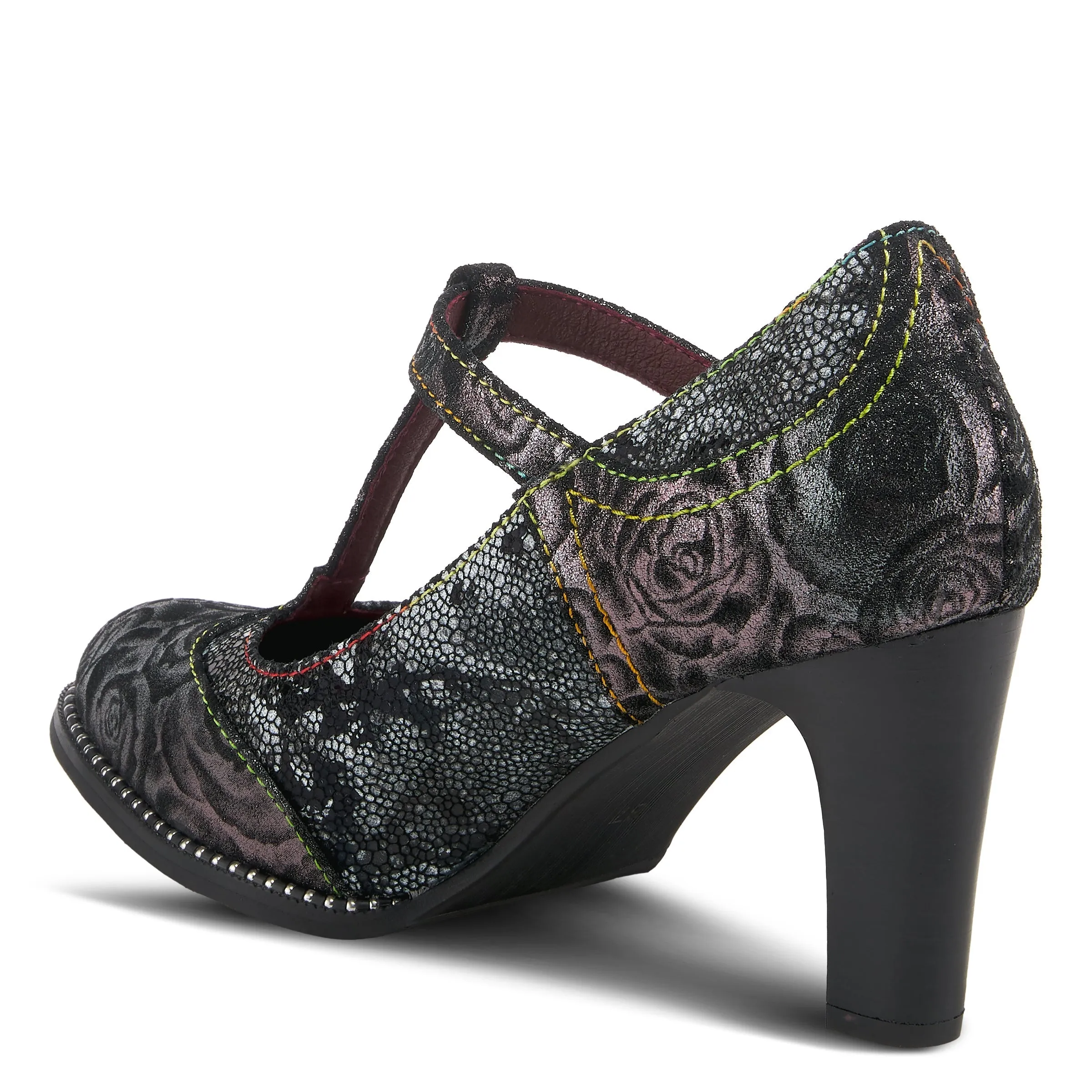 Spring Step Shoes L'Artiste Mazie Women's Floral Metallic Leather Shoes