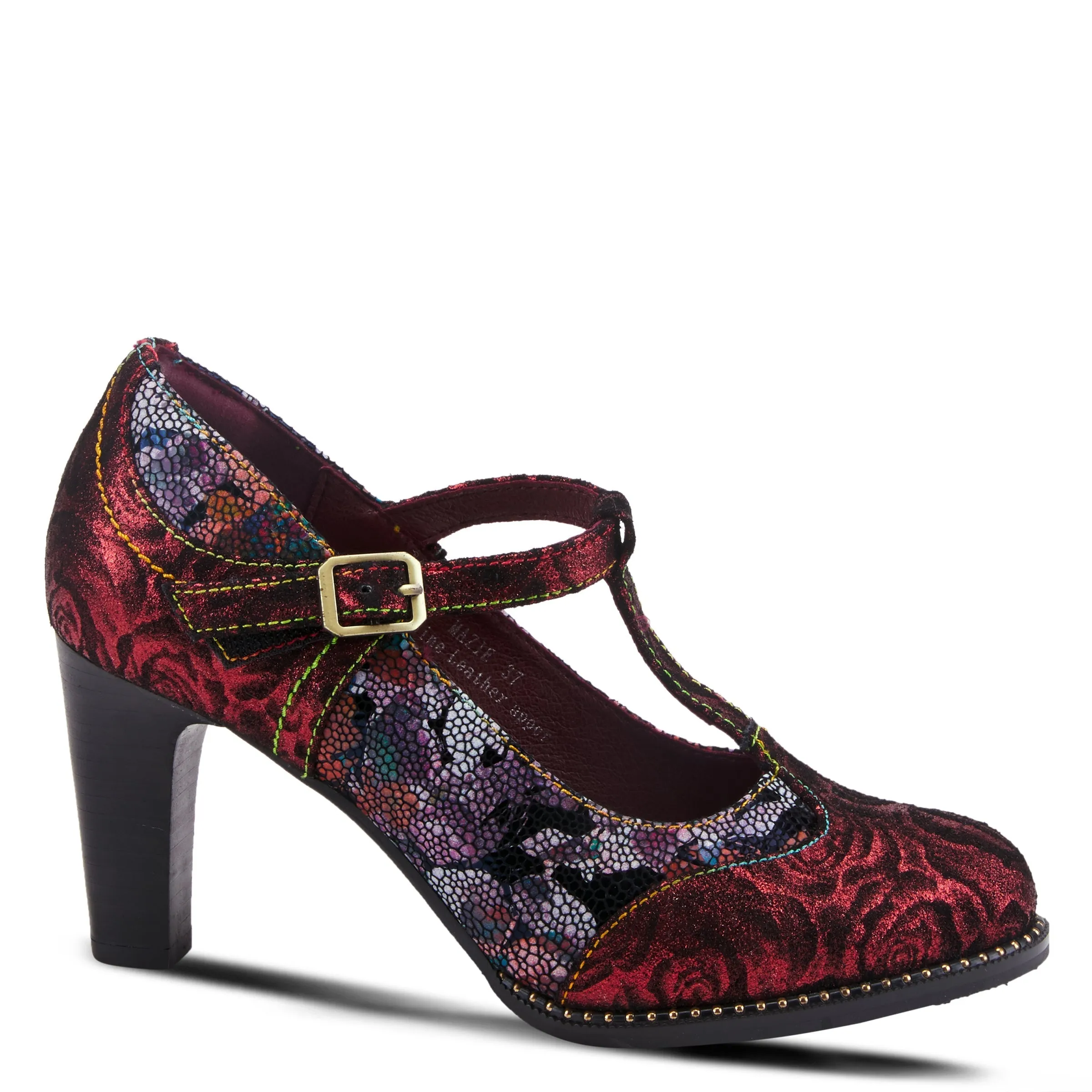 Spring Step Shoes L'Artiste Mazie Women's Floral Metallic Leather Shoes
