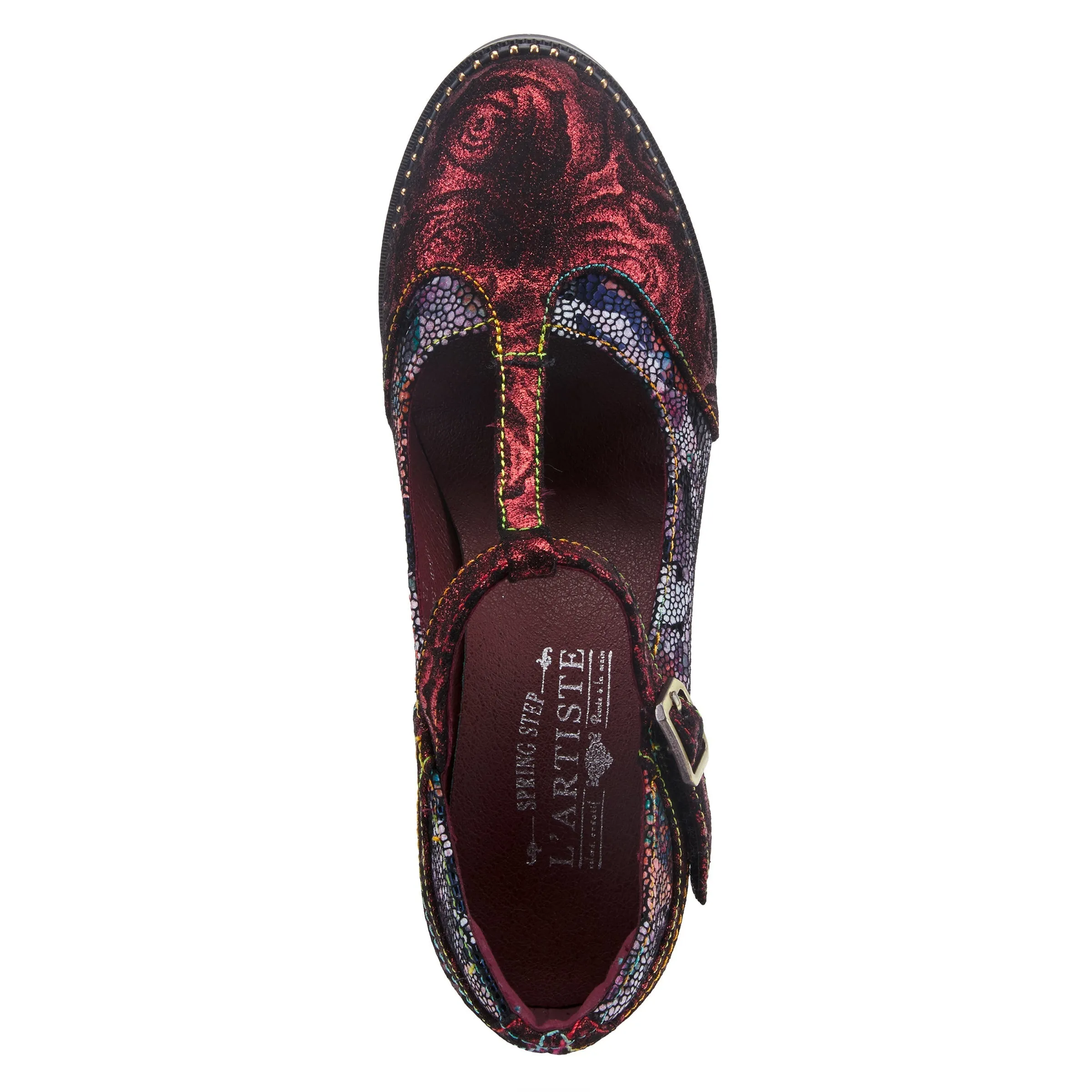 Spring Step Shoes L'Artiste Mazie Women's Floral Metallic Leather Shoes