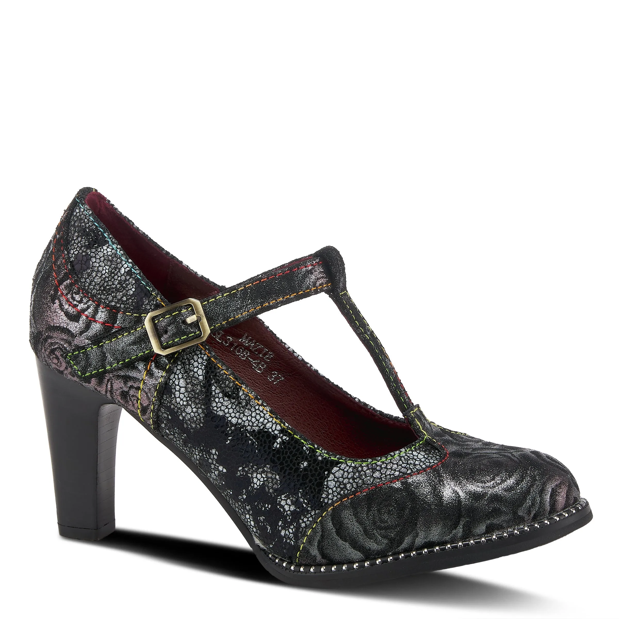Spring Step Shoes L'Artiste Mazie Women's Floral Metallic Leather Shoes