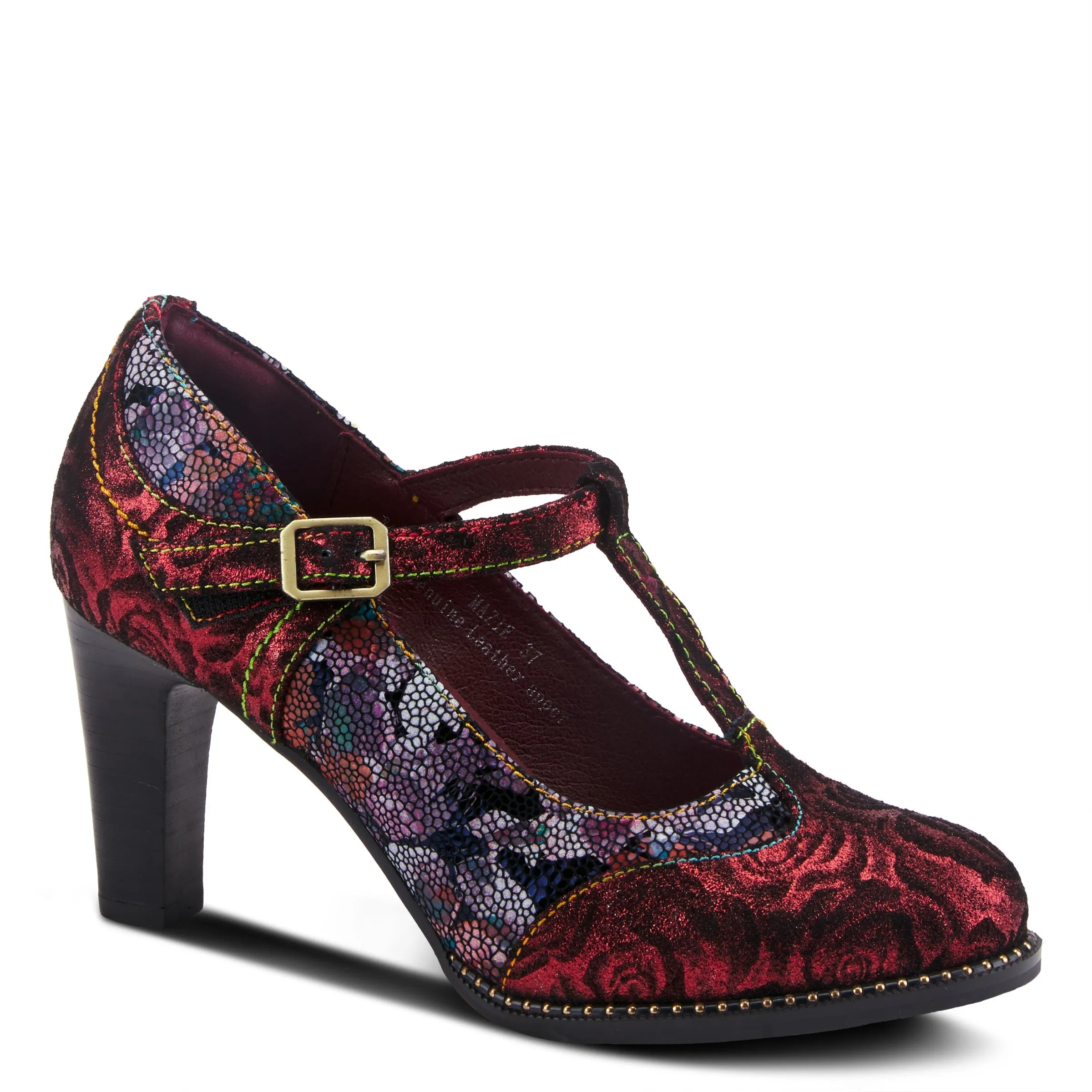 Spring Step Shoes L'Artiste Mazie Women's Floral Metallic Leather Shoes