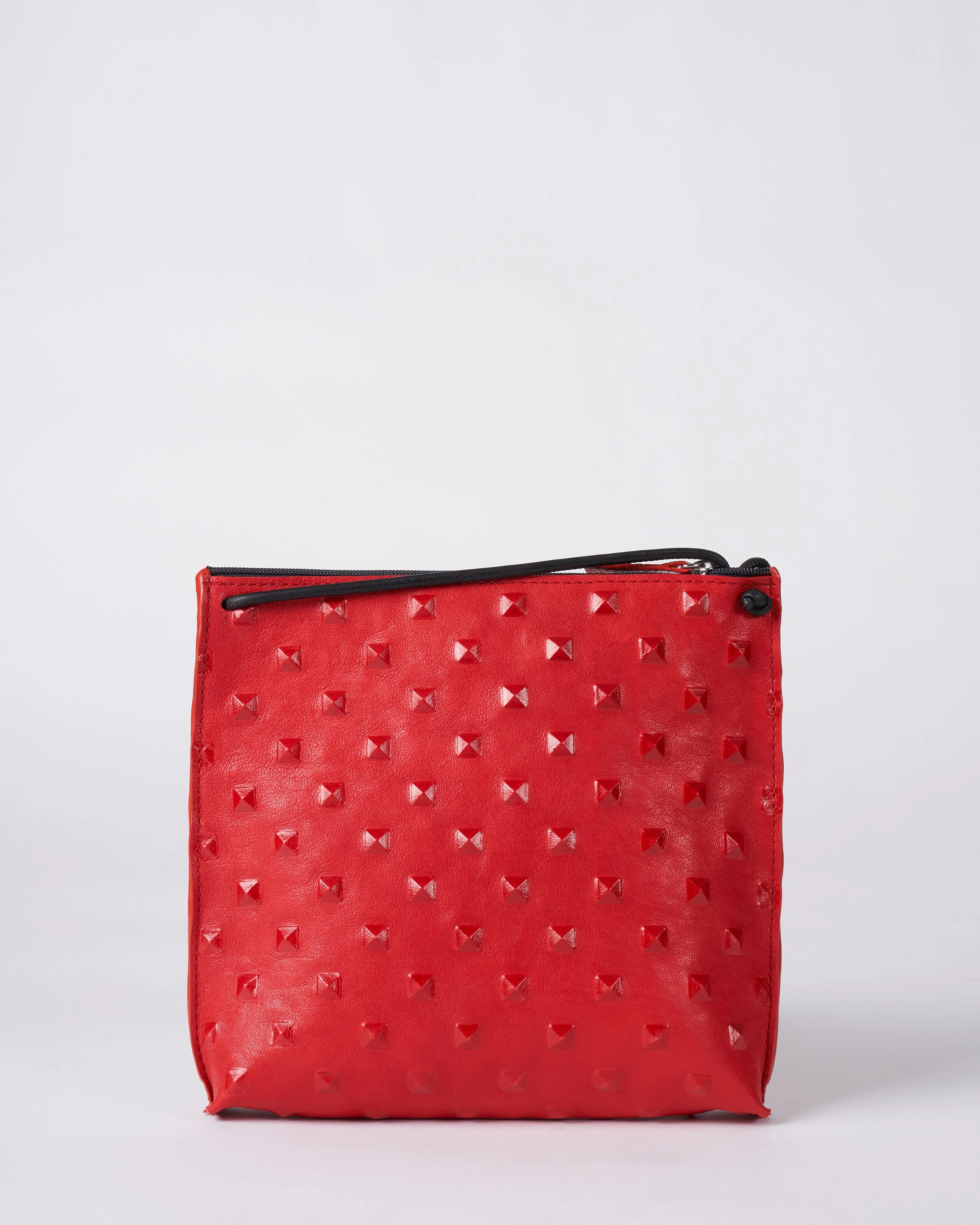 strappy pouch - red stud