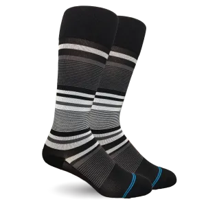 Stripe Cotton Black/Grey Energy Socks