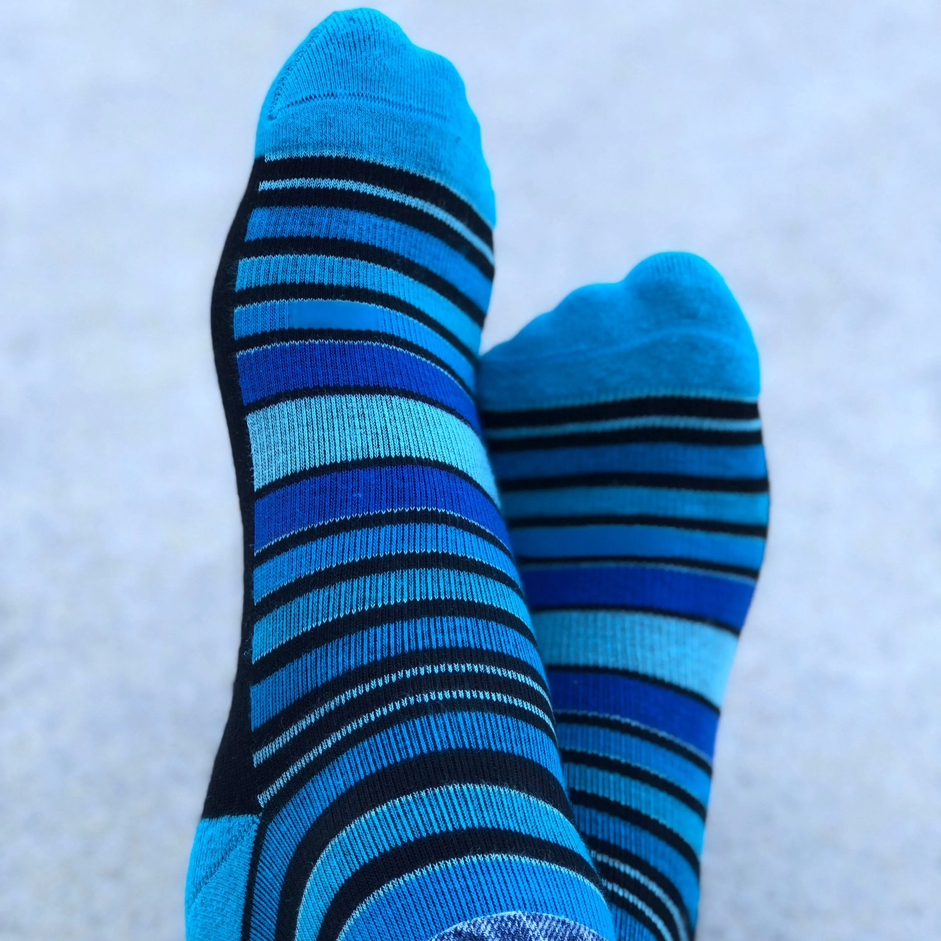 Stripe Cotton Blue Socks - Men's Medical