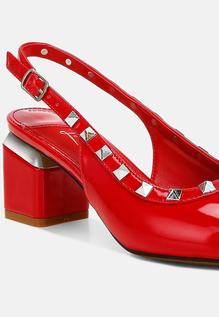 Stud Embellished Slingback Sandals By MODE