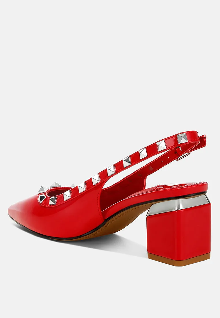 Stud Embellished Slingback Sandals By MODE