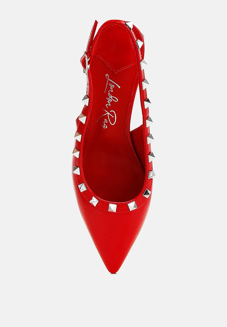 Stud Embellished Slingback Sandals By MODE