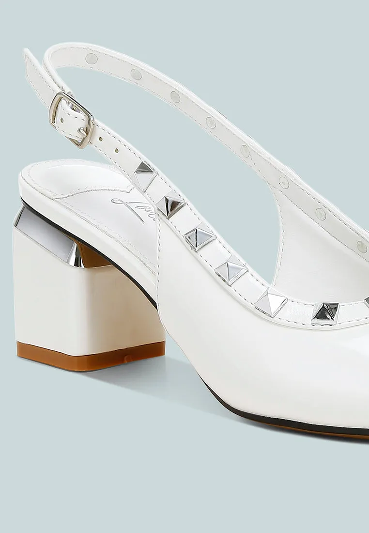 Stud Embellished Slingback Sandals By MODE