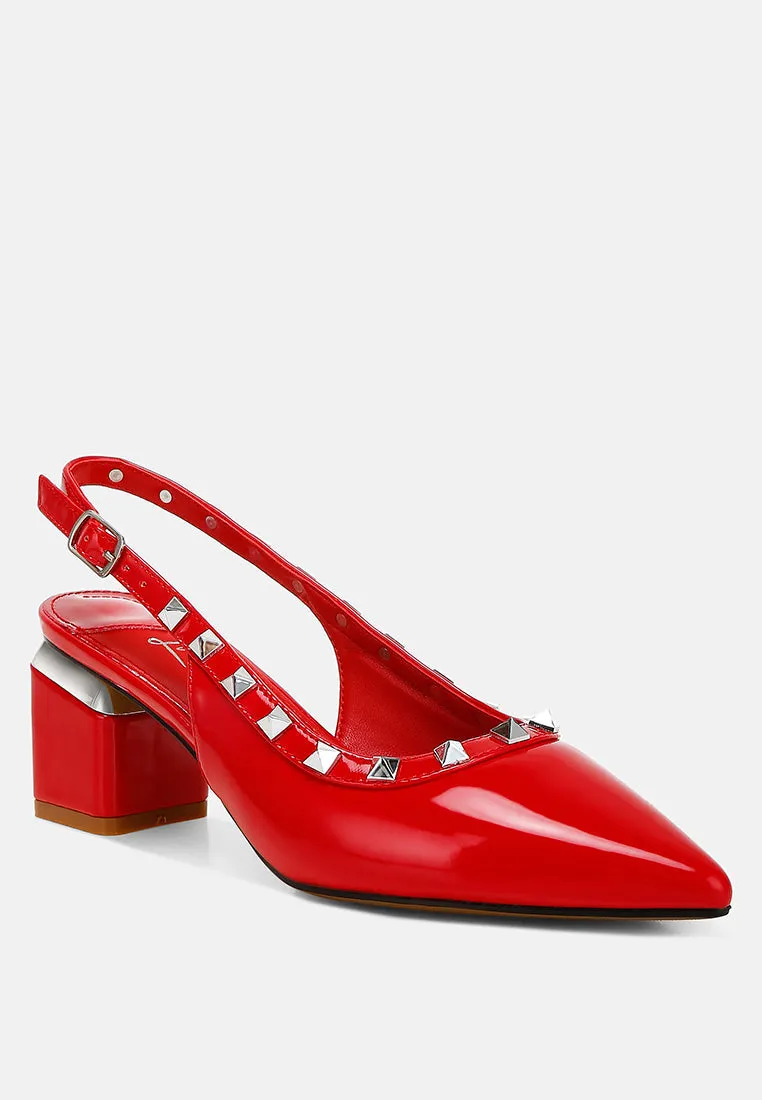 Stud Embellished Slingback Sandals By MODE